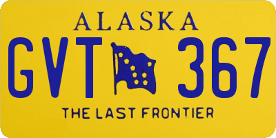 AK license plate GVT367