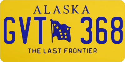 AK license plate GVT368