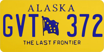 AK license plate GVT372