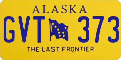 AK license plate GVT373
