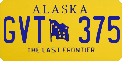 AK license plate GVT375
