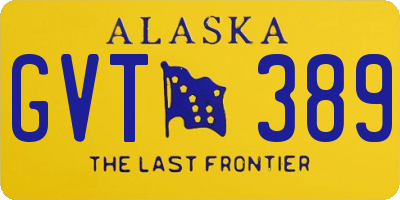 AK license plate GVT389