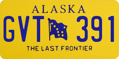 AK license plate GVT391