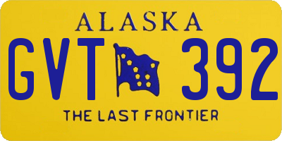 AK license plate GVT392