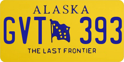 AK license plate GVT393