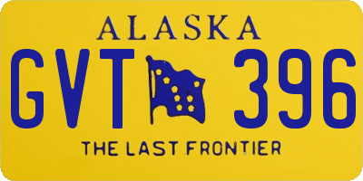 AK license plate GVT396