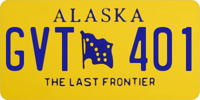 AK license plate GVT401