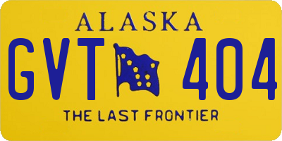 AK license plate GVT404