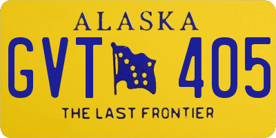 AK license plate GVT405