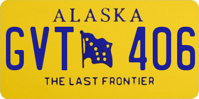 AK license plate GVT406