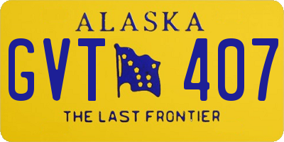 AK license plate GVT407