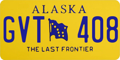 AK license plate GVT408