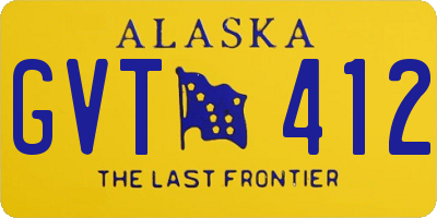 AK license plate GVT412