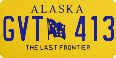AK license plate GVT413