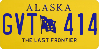 AK license plate GVT414