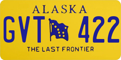 AK license plate GVT422