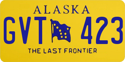 AK license plate GVT423