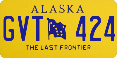AK license plate GVT424