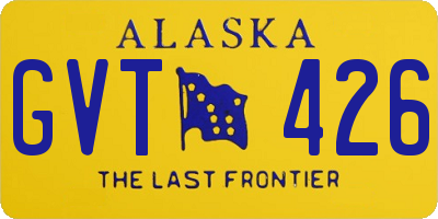 AK license plate GVT426