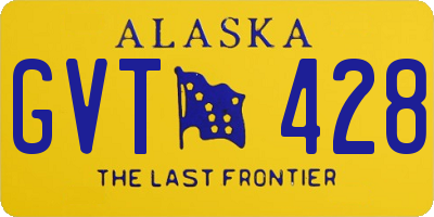 AK license plate GVT428