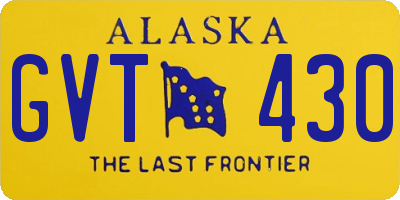 AK license plate GVT430