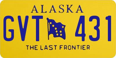 AK license plate GVT431