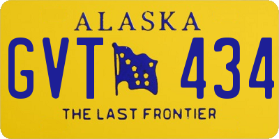 AK license plate GVT434