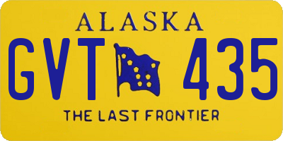 AK license plate GVT435