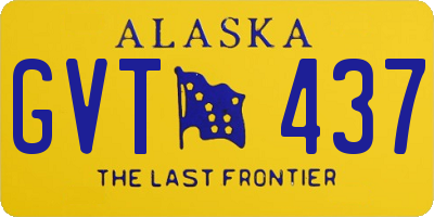 AK license plate GVT437