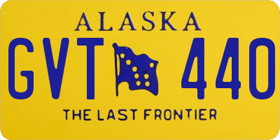 AK license plate GVT440