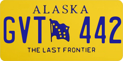 AK license plate GVT442