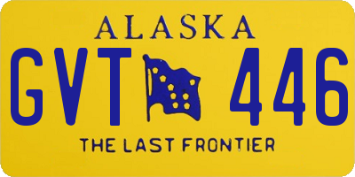 AK license plate GVT446