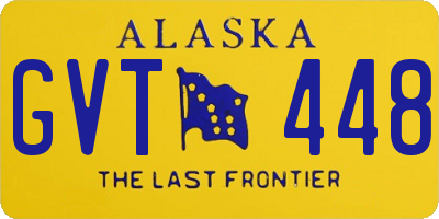 AK license plate GVT448