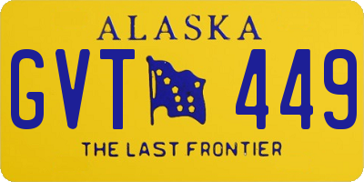AK license plate GVT449