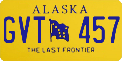 AK license plate GVT457