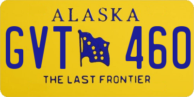 AK license plate GVT460