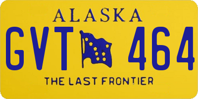 AK license plate GVT464