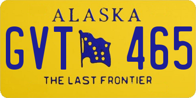 AK license plate GVT465