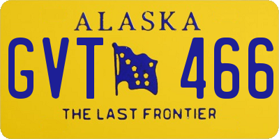 AK license plate GVT466