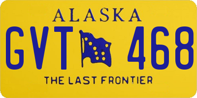 AK license plate GVT468