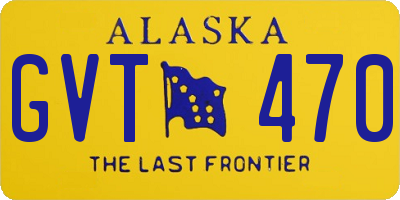 AK license plate GVT470