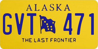 AK license plate GVT471