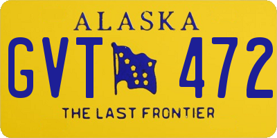 AK license plate GVT472