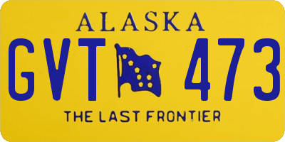 AK license plate GVT473