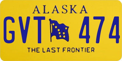 AK license plate GVT474