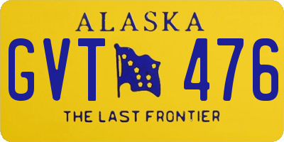 AK license plate GVT476