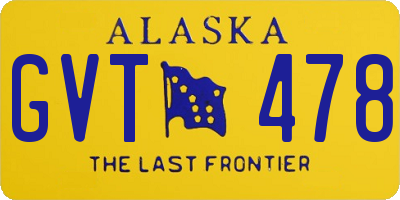 AK license plate GVT478