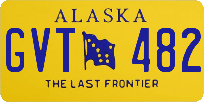 AK license plate GVT482