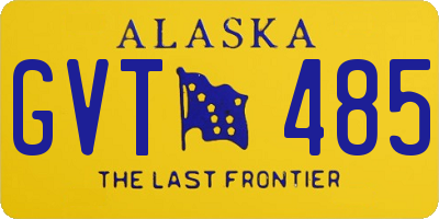 AK license plate GVT485