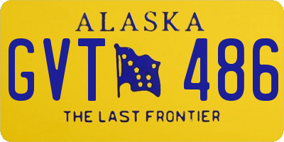 AK license plate GVT486